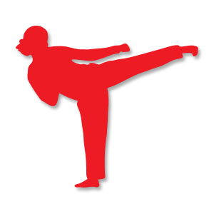 Karate Girl Sport Silhouette Free Vector