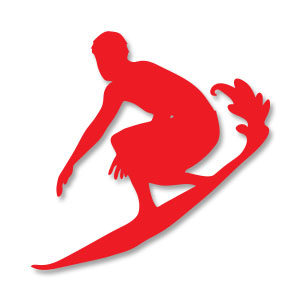 Man Surfer Silhouette Free Vector