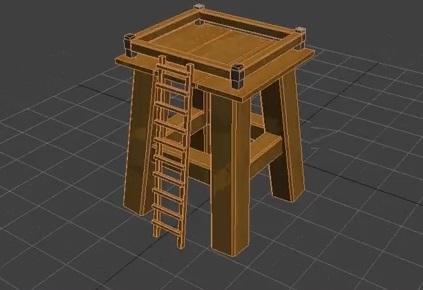 Modeling a Simple Wooden Tower in 3ds Max
