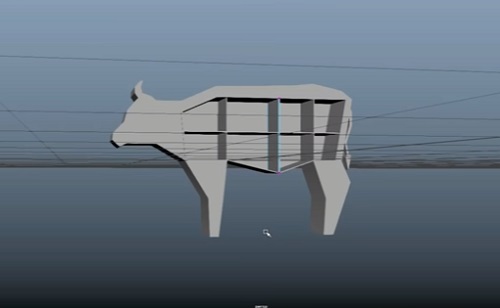 Modeling a "Cow" Bookcase in Maya 2018