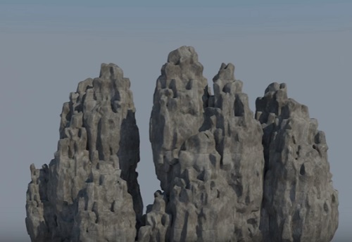 Modeling a Chinese Mountains in 3ds Max and ZBrush