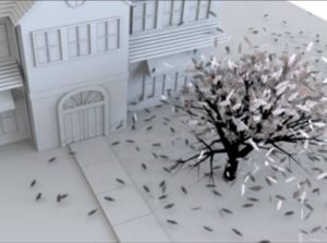 Falling Tree Leaves Simulation in Autodesk Maya