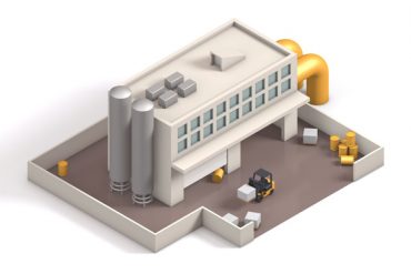 Model, Texturing an Animation a Low-Poly Factory Scene in Cinema 4D