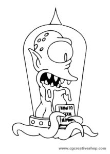 Kang Alieno dei Simpson disegno da colorare