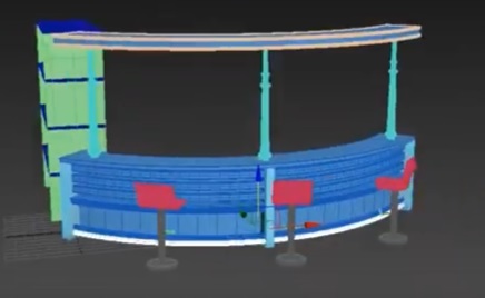 Modeling a Furniture for Bar in Autodesk 3ds Max