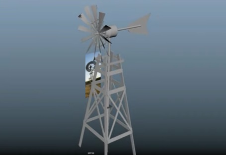 Modeling a 3D American Windmill in Maya
