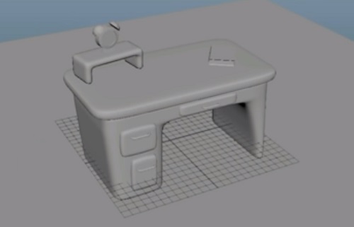 Modeling a 3D Cartoon Desk in Maya