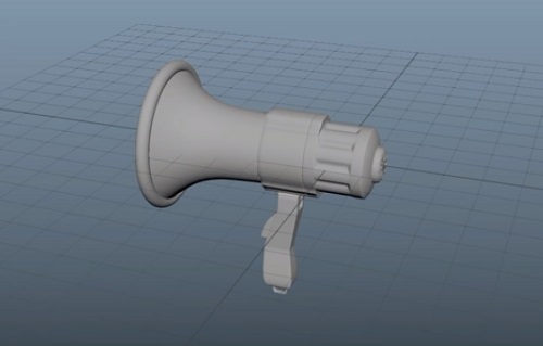 Modelling a 3D Bullhorn in Autodesk Maya 2019