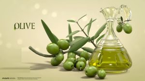 Realistic Olive Oil Bottle