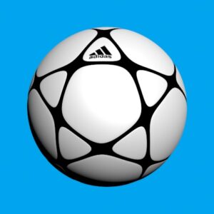 Adidas black & White Soccerball 3D