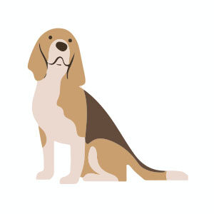 Simple Beagle Dog Free Vector download
