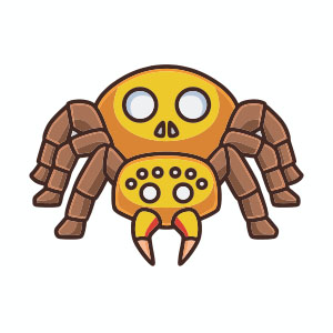 Halloween Simple Flat Spider Free Vector download