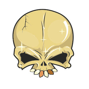 Halloween Skull Draw Free Vector download