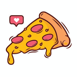 Cute Pizza Slice Icon Free Vector download