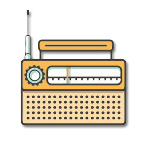Vintage Radio Flat Design Free Vector download