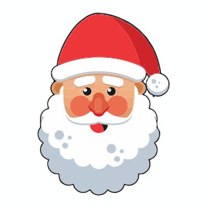 Simple Santa Claus Head Free Vector download