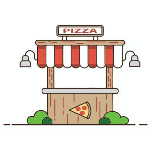 Simple Pizza Shop Free Vector download