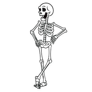 Simple Halloween Skeleton Free Vector download