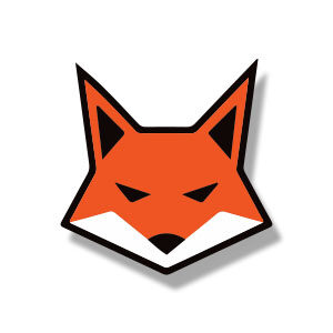 Simple Stylized Fox Head Free Vector download