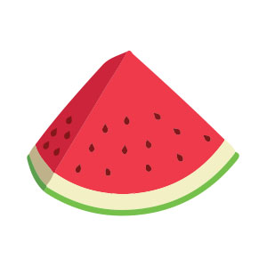 Simple Slice of Watermelon Draw Free Vector download