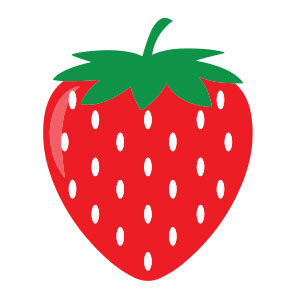 Strawberry Flat Design Free Vector download