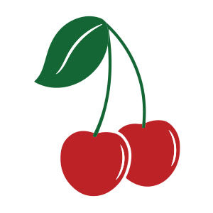 Simple Draw Cherry Fruit Free Vector download