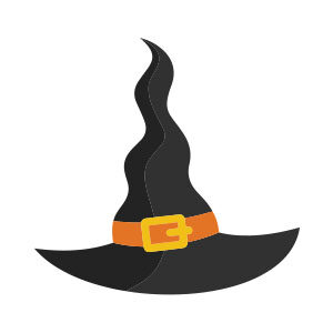 Stylized Witch Hat Free Vector download