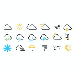 Simple Weather Icons Free Vector download