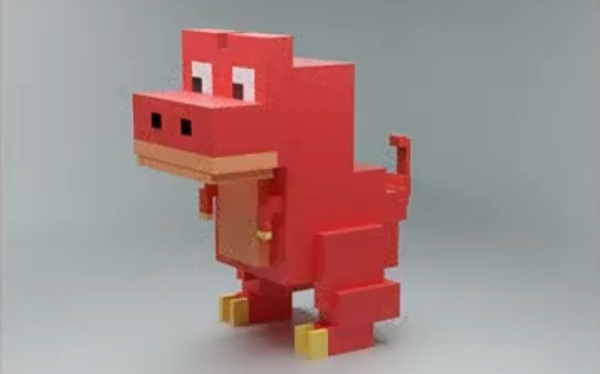 Model a Lego 3D Cute Dino in Blender