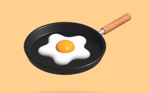Draw a 3D Frying Pan whit Egg in Adobe Illustrator
