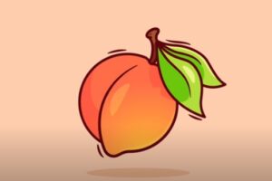 Draw a Vector Peach Fruit in Adobe Illustrator