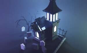 Model Halloween Spooky House 3D in Blender