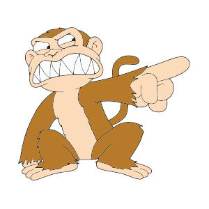 Cute Cartoon Monkey Free Vector download
