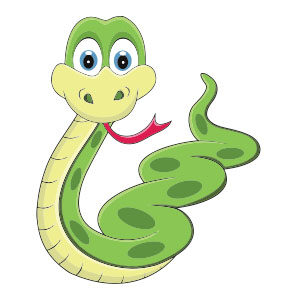 Cartoon Snake Character Free Vector download