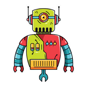 Simple Machanical Robot Free Vector download