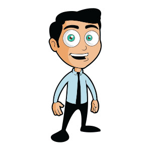 Office Man Cartoon Character Free Vector download