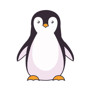 Simple Cute Penguin Free Vector download