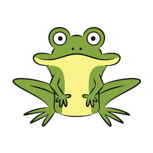 Simple Green Frog Free Vector download