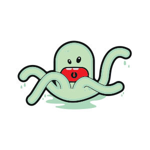 Simple Octopus Monster Free Vector download