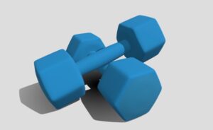 Hexagonal Dumbell Weight 3D Free Objects download