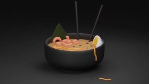 Model a Bowl Japanese Ramen Noodles in Blender
