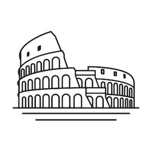 Colosseum Monument Drawing Free Vector download