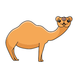 Simple Stylized Camel Draw Free Vector download