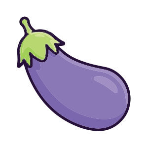 Simple Eggplant Drawing Free Vector download