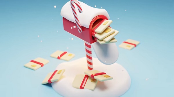 Model a Christmas Mailbox 3D in Blender