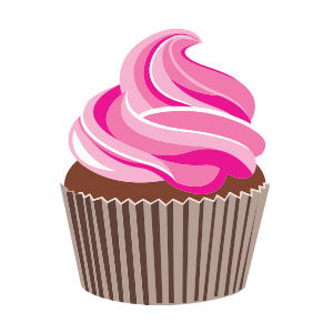 Simple Cupcake Draw Free Vector download