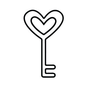 Love Key Icon Valentine's Day Free Vector download