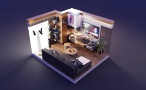 Model Modern Living Room in Blender