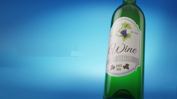 Add Label on the Transparent Wine Bottle in Blender